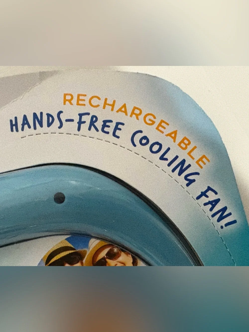 Banzai Cool Fans Hands-Free Rechargeable Neck Fan - Teal Blue